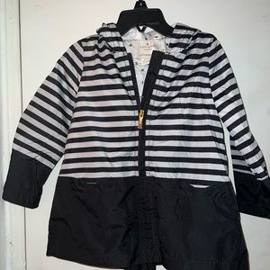Girls Stripe Kate Spade raincoat 24 months NWT